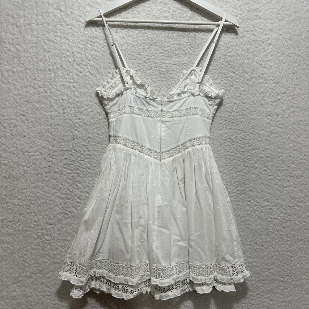 MAJORELLE Kariselle Mini Dress Size XS White Fit & Flare Sweetheart Neckline - Picture 3 of 13